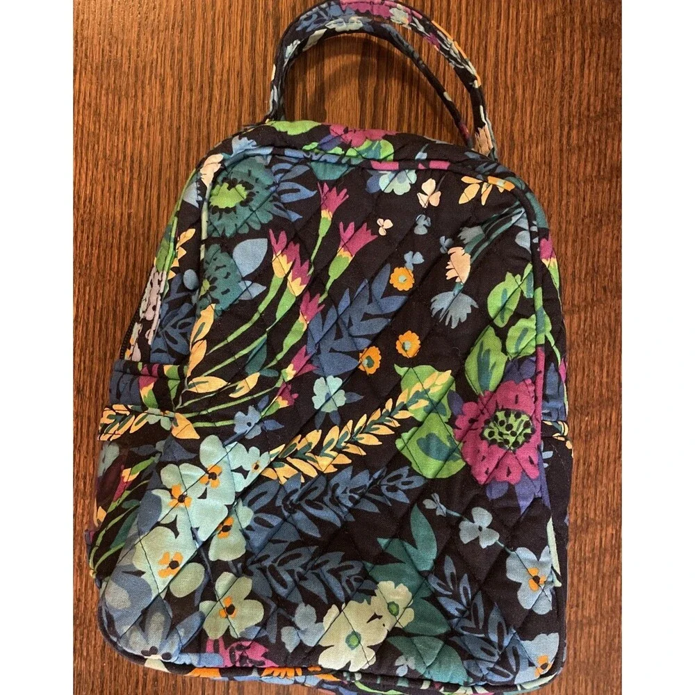 Vera Bradley  plastic lined Lunch Bag  Midnight Blues Pattern (Retired)